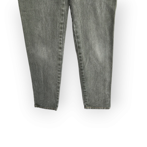 Vintage 80s Bongo High Waisted Army Green Tapered Leg Jeans 27 - Picture 3 of 10